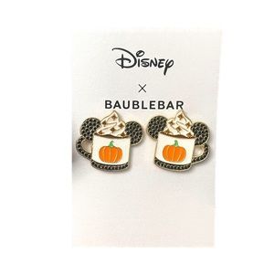 Baublebar Disney Mickey Mouse Pumpkin Spice Latte Cappucino fall Earrings